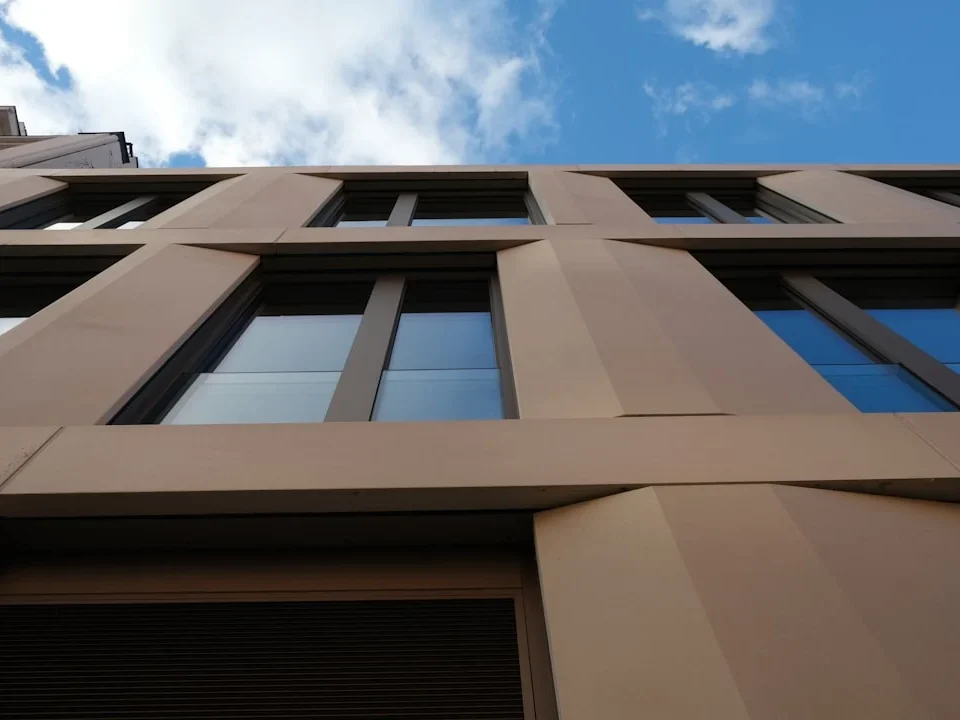 Modern Window Upvc Window Sturdy Door Building Facade