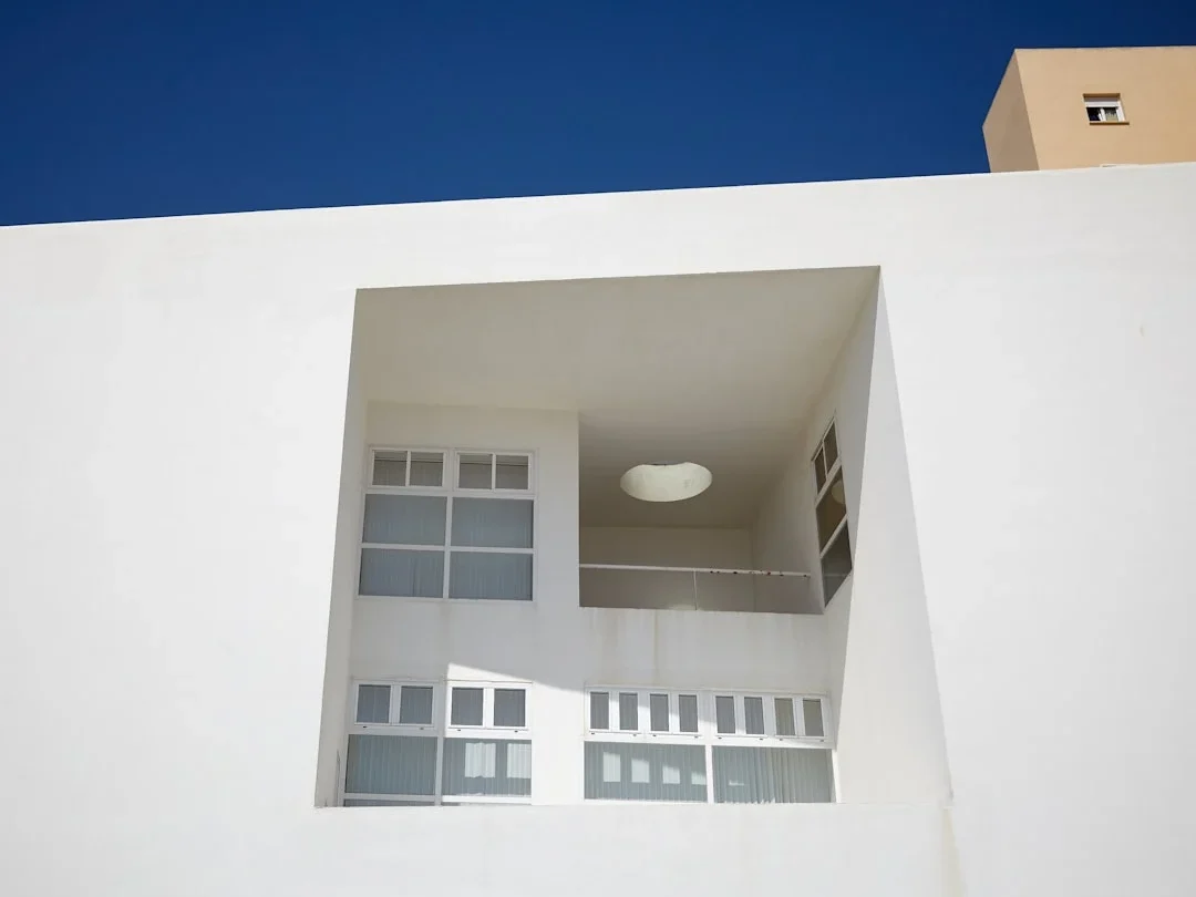 White Sliding Window Modern House