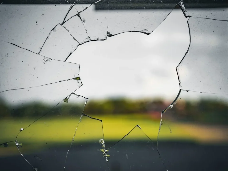 Broken Window UPVC Window