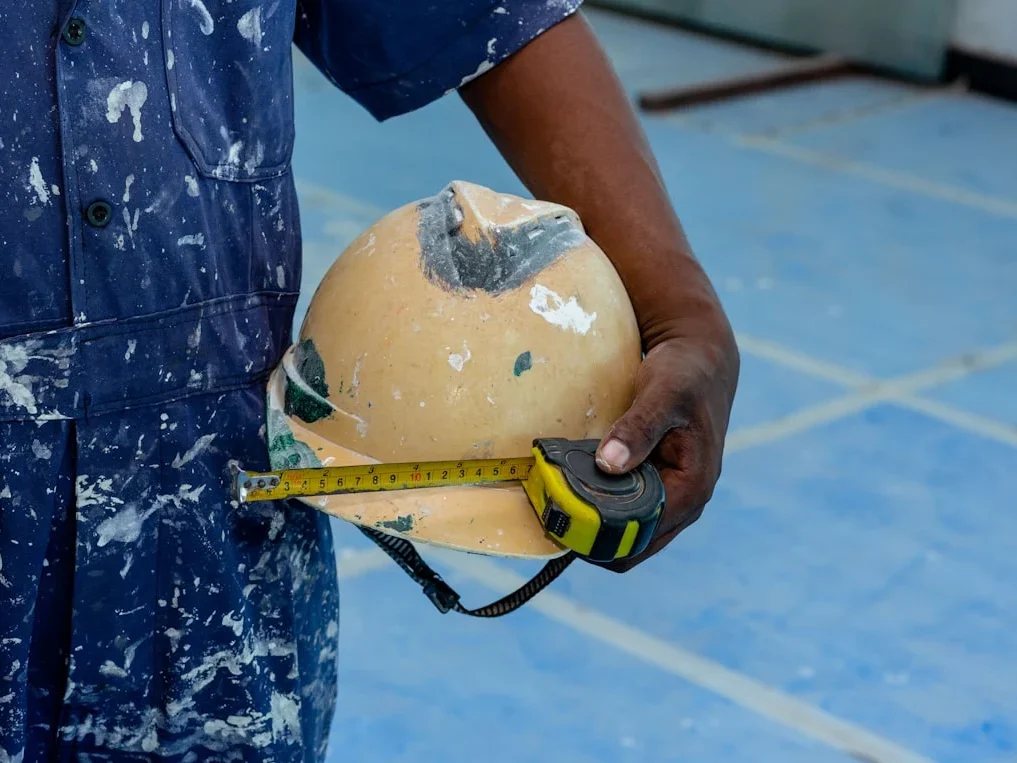 Measuring Tape Construction Worker Door Frame