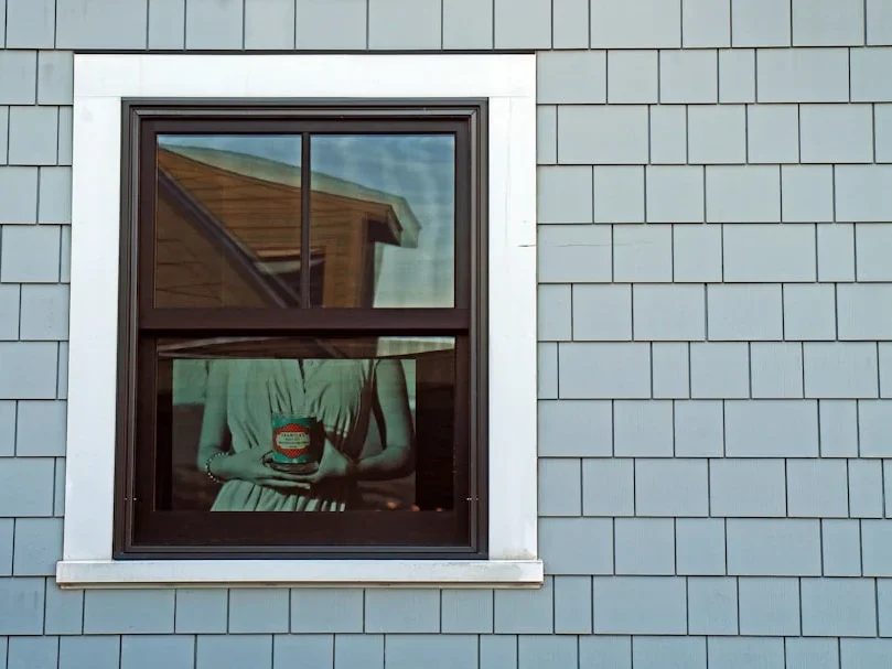 Modern Grey Window UPVC Window House Exterior