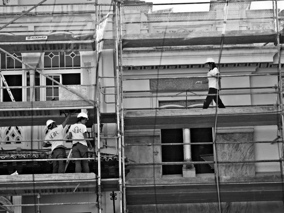 UPVC Window Installation Construction Workers