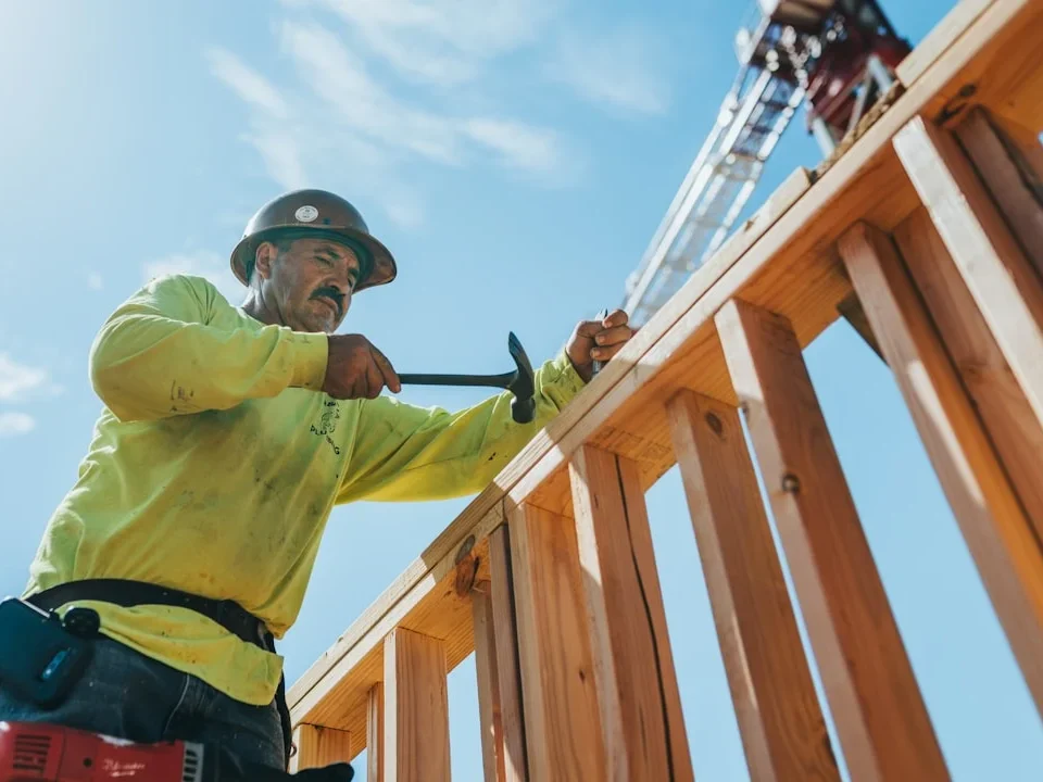 Window Installation Construction Worker Measuring Tape